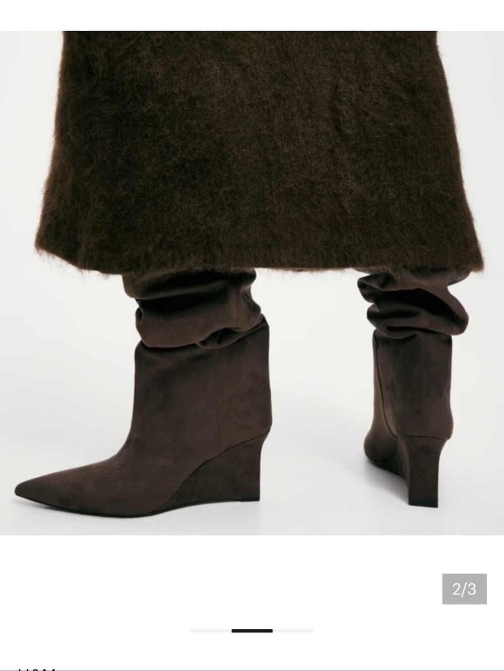 H&M Over the Knee Wedge Boots size 38